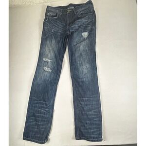 David and Goliath Mens Jeans Size 30x32 Blue Distressed Straight Leg Denim